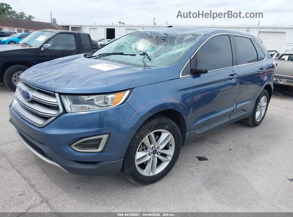2FMPK3J96JBB74674 2018 FORD EDGE Blue Передня ліва чверть