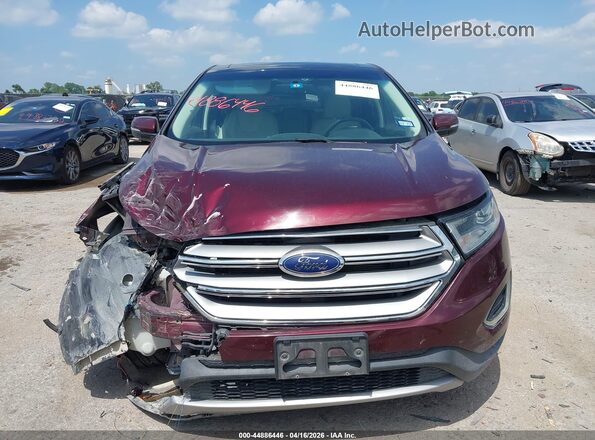 2FMPK3K85HBB10481 2017 FORD EDGE Бордовый Вид задней части салона