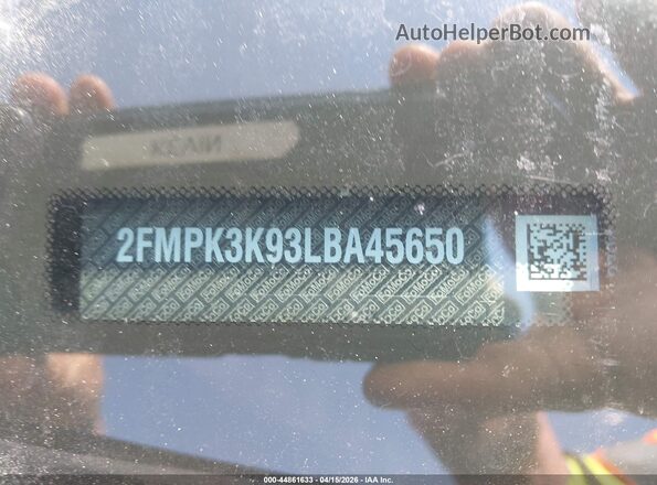 2FMPK3K93LBA45650 2020 FORD EDGE Black 