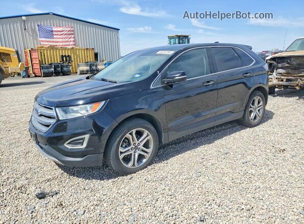 2FMPK3K98HBB19782 2017 FORD EDGE Черный Передняя левая четверть