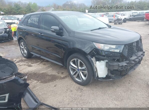 2FMPK4AP4GBC37770 2016 FORD EDGE Черный Передняя правая четверть
