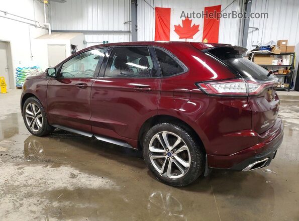 2FMPK4AP5HBC22924 2017 FORD EDGE Бордовый Задняя левая четверть