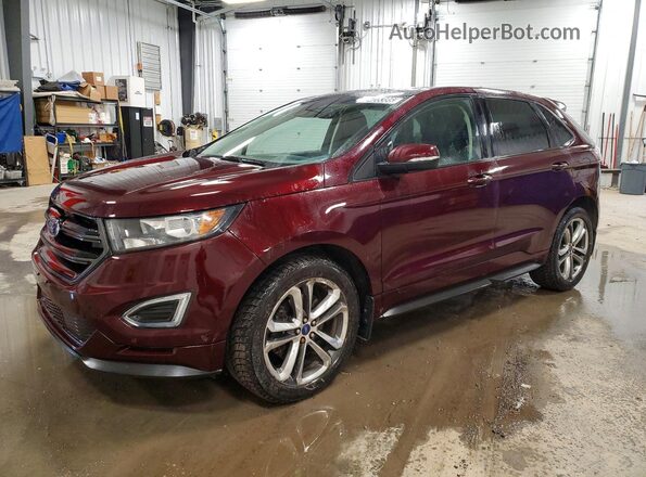 2FMPK4AP5HBC22924 2017 FORD EDGE Бордовый Передняя левая четверть