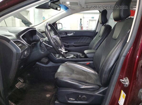 2FMPK4AP5HBC22924 2017 FORD EDGE Бордовый Вид салона спереди