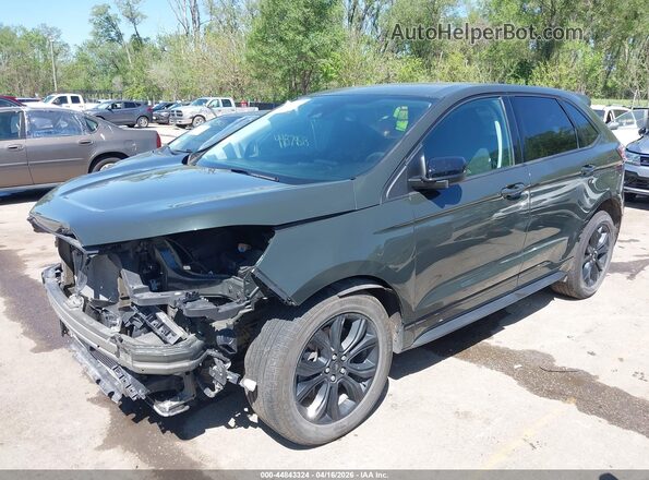 2FMPK4G90RBA18588 2024 FORD EDGE Зеленый Передняя левая четверть