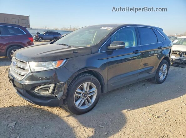 2FMPK4J90HBC39745 2017 FORD EDGE Black Przód lewy