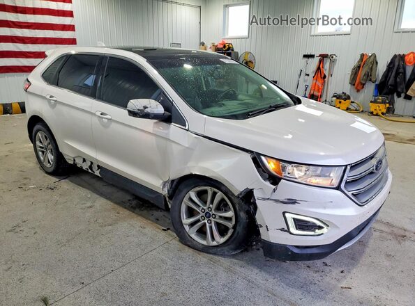 2FMPK4J90HBC48333 2017 FORD EDGE Белый Передняя правая четверть
