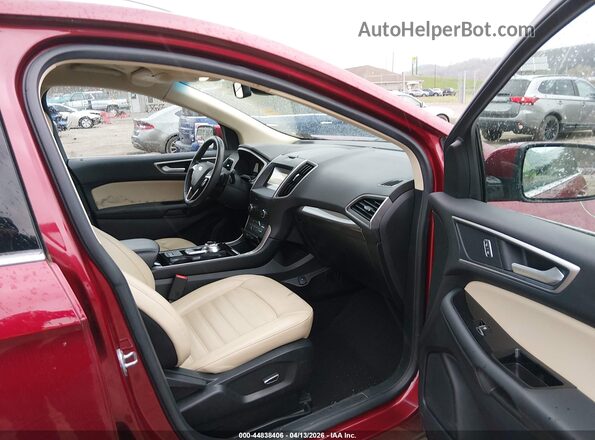 2FMPK4J90KBC59341 2019 FORD EDGE Maroon Widok wnętrza z przodu
