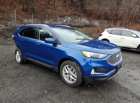 2FMPK4J90RBA48974 2024 FORD EDGE Синий Передняя правая четверть