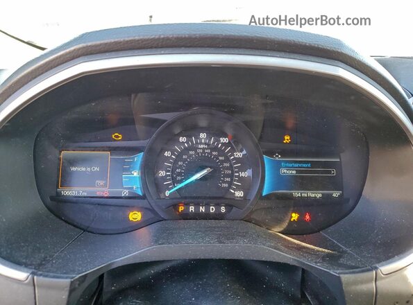 2FMPK4J93MBA00149 2021 FORD EDGE Silver Вид щитка приладів