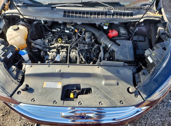 2FMPK4J93NBA40992 2022 FORD EDGE Burgundy Vista del compartimento del motor