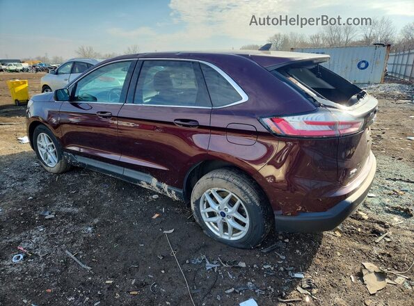 2FMPK4J93NBA40992 2022 FORD EDGE Burgundy Trasero izquierdo