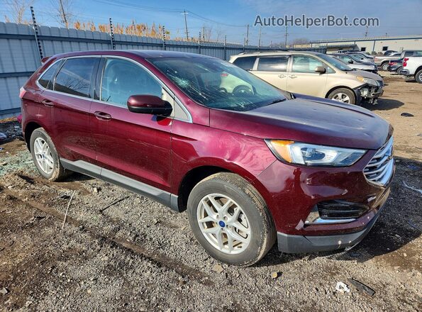 2FMPK4J93NBA40992 2022 FORD EDGE Burgundy Delantero derecho