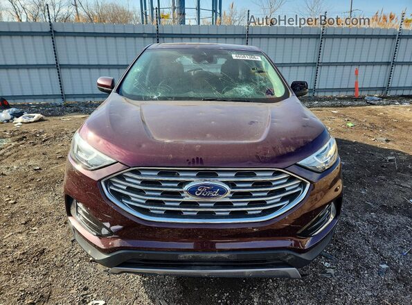 2FMPK4J93NBA40992 2022 FORD EDGE Burgundy Vista frontal