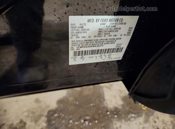 2FMPK4J93PBA38372 2023 FORD EDGE Black Engine compartment view