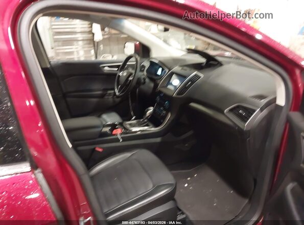 2FMPK4J95JBC06925 2018 FORD EDGE Red Widok wnętrza z przodu