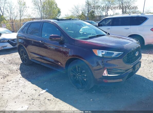 2FMPK4J97RBA74505 2024 FORD EDGE Бордовый Передняя правая четверть