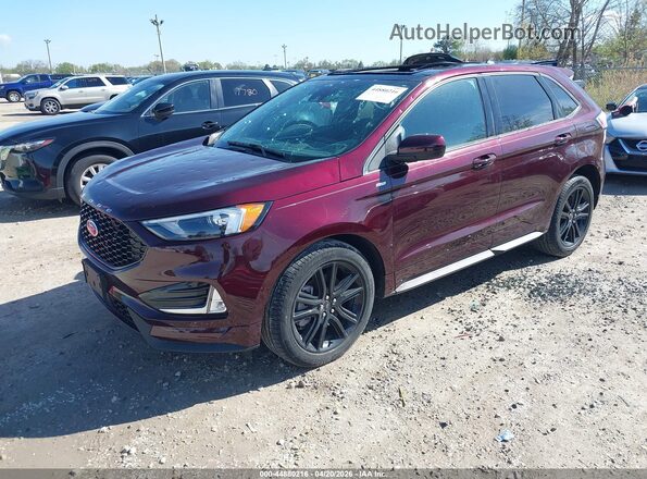 2FMPK4J97RBA74505 2024 FORD EDGE Бордовый Передняя левая четверть
