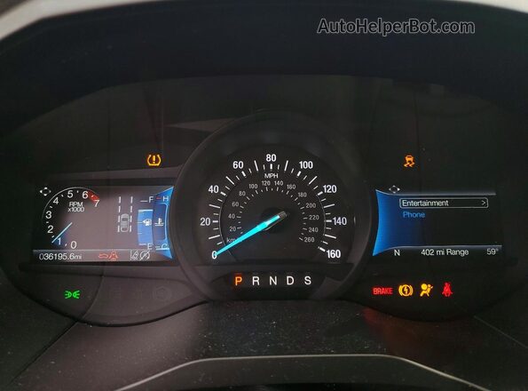 2FMPK4J9XNBA96542 2022 FORD EDGE Черный Вид щитка приборов