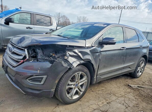 2FMPK4K80HBC60486 2017 FORD EDGE Gray Front left