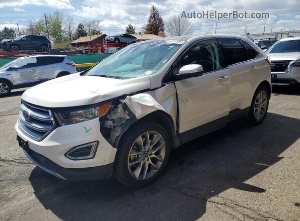 2FMPK4K82JBC40374 2018 FORD EDGE Белый Передняя левая четверть