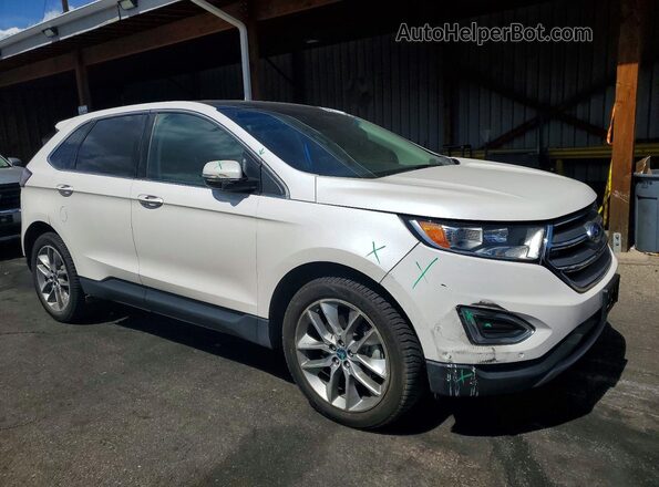 2FMPK4K82JBC40374 2018 FORD EDGE Белый Передняя правая четверть