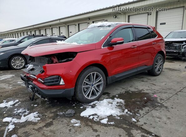 2FMPK4K93NBA26718 2022 FORD EDGE Red Передня ліва чверть