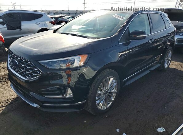 2FMPK4K96NBA35865 2022 FORD EDGE Black Առջևի ձախ երեք քառորդ տեսարան