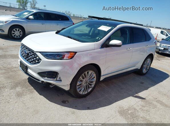 2FMPK4K97MBA19107 2021 FORD EDGE White Vista tres cuartos delantera izquierda