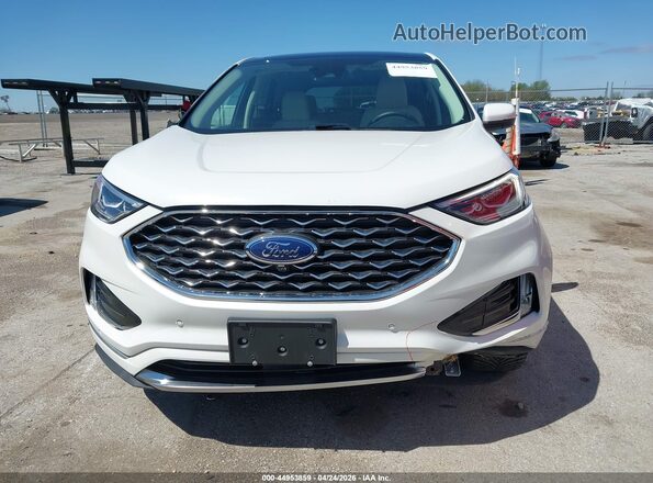 2FMPK4K97MBA19107 2021 FORD EDGE White Vista del cuadro de instrumentos