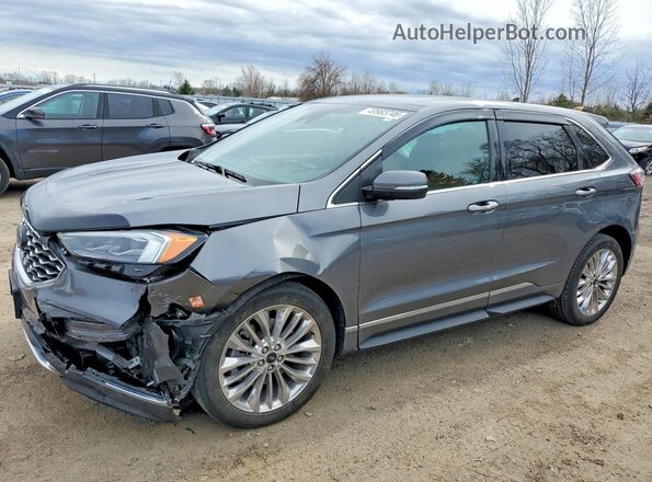 2FMPK4K97RBA58433 2024 FORD EDGE Gray Առջևի ձախ երեք քառորդ տեսարան