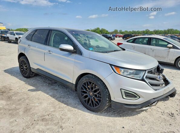 2FMPK4K99HBC13241 2017 FORD EDGE Серебряный Передняя правая четверть