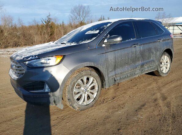 2FMPK4K9XMBA14726 2021 FORD EDGE Gray Առջևի ձախ երեք քառորդ տեսարան