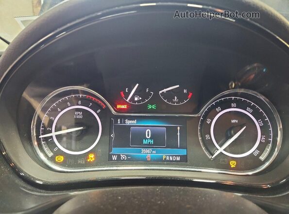 2G4GL5EX5H9195082 2017 BUICK REGAL Black Вид щитка приладів
