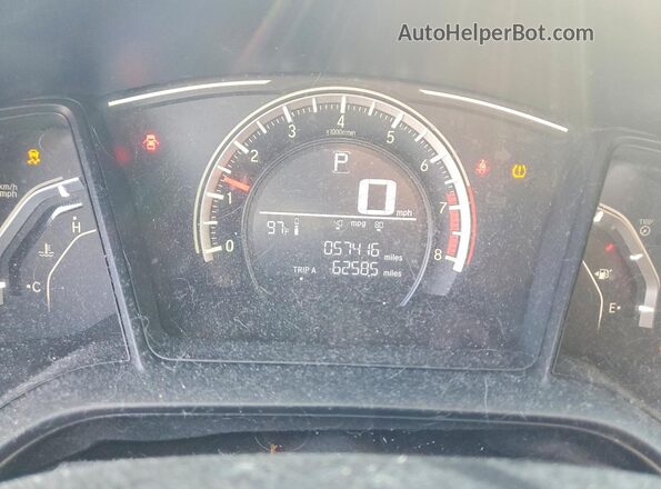 2HGFC2F55JH604643 2018 HONDA CIVIC Синий Вид щитка приборов
