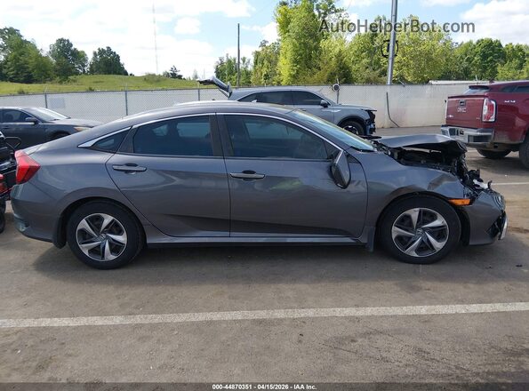 2HGFC2F61LH501909 2020 HONDA CIVIC Gray Widok wnętrza z tyłu