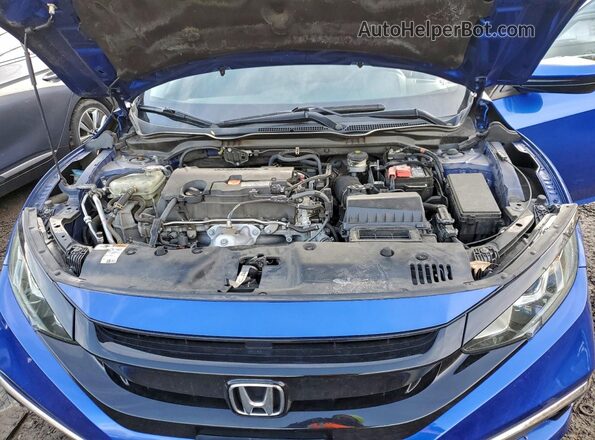 2HGFC2F65KH554157 2019 HONDA CIVIC Blue უკანა სალონის ხედი