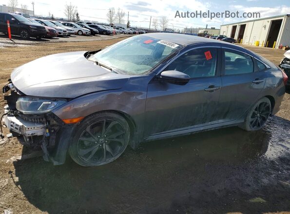 2HGFC2F82LH011075 2020 HONDA CIVIC Gray Առջևի ձախ երեք քառորդ տեսարան