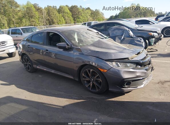 2HGFC2F84LH586357 2020 HONDA CIVIC Gray Przód prawy