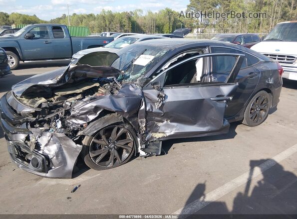 2HGFC2F84LH586357 2020 HONDA CIVIC Gray Przód lewy