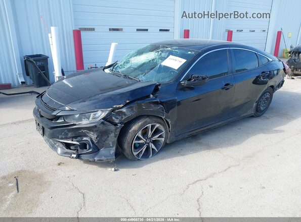 2HGFC2F85MH513080 2021 HONDA CIVIC Black Vista tres cuartos delantera izquierda
