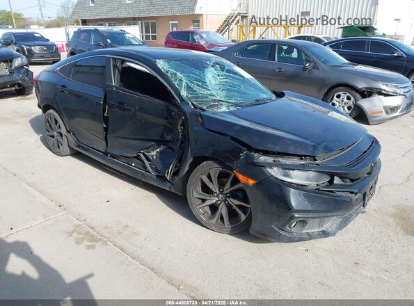 2HGFC2F85MH513080 2021 HONDA CIVIC Black Delantero derecho