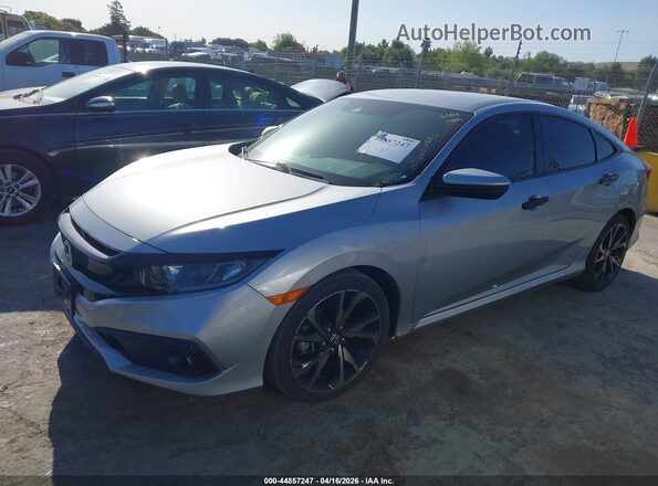 2HGFC2F87KH516270 2019 HONDA CIVIC Серый Передняя левая четверть