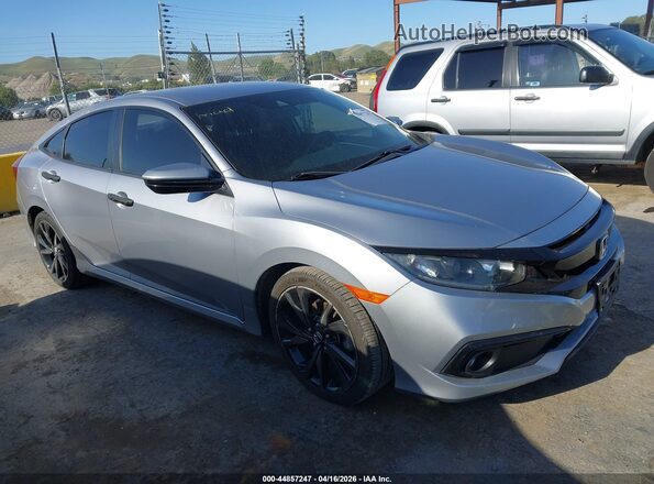 2HGFC2F87KH516270 2019 HONDA CIVIC Серый Передняя правая четверть