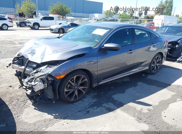 2HGFC2F87LH590726 2020 HONDA CIVIC Серый Передняя левая четверть