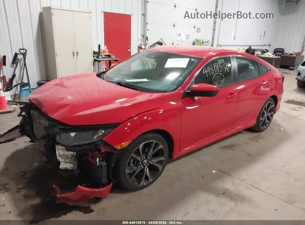 2HGFC2F87MH512867 2021 HONDA CIVIC Red წინა მარცხენა ხედი სამი მეოთხედიდან