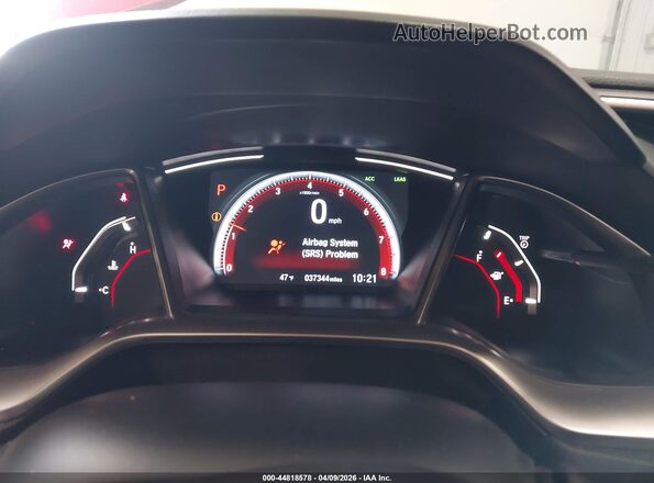 2HGFC2F87MH512867 2021 HONDA CIVIC Red უკანა სავარძლების ხედი