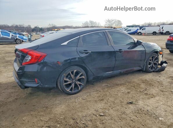 2HGFC2F8XMH550464 2021 HONDA CIVIC Black უკანა მარჯვენა
