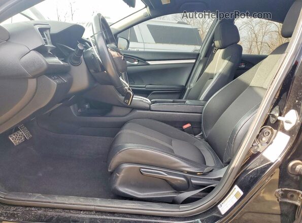2HGFC2F8XMH550464 2021 HONDA CIVIC Black წინა სალონის ხედი
