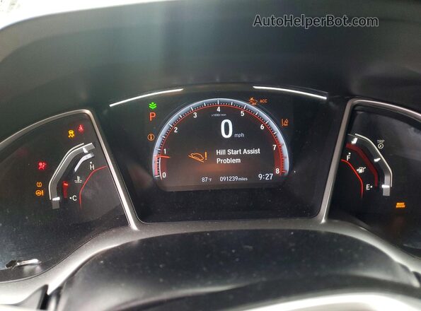 2HGFC2F8XMH550464 2021 HONDA CIVIC Black ხელსაწყოთა პანელის ხედი